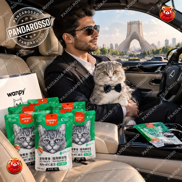 پوچ گربه ونپی Wanpy مرغ و میگو ۸۰ گرمی