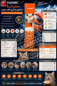 بستنی گربه فنبی FAENBEI سالمون و کریل | بررسی کامل، ترکیبات، مزایا و نحوه مصرف