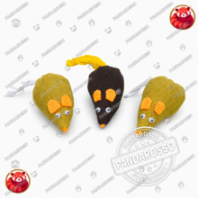 موش پارچه‌ای گربه با چشم متحرک